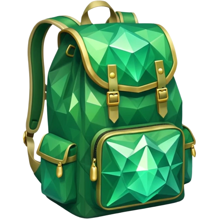 fantasy green magic backpack emoji low poly

































 emoji