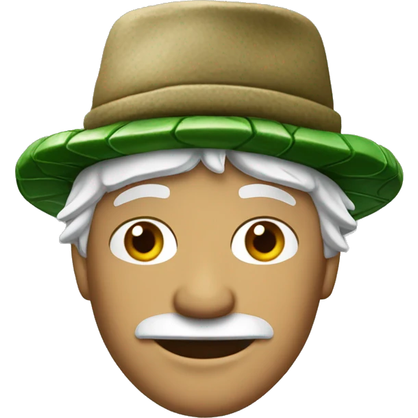 withe man with a crocodile head cap emoji