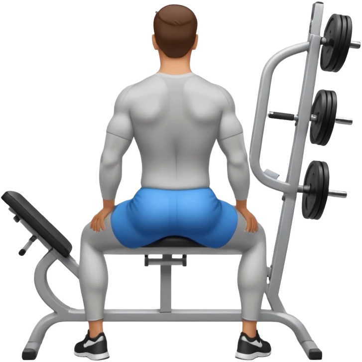 guy working out glutes with shirt on from the backwith machine  emoji