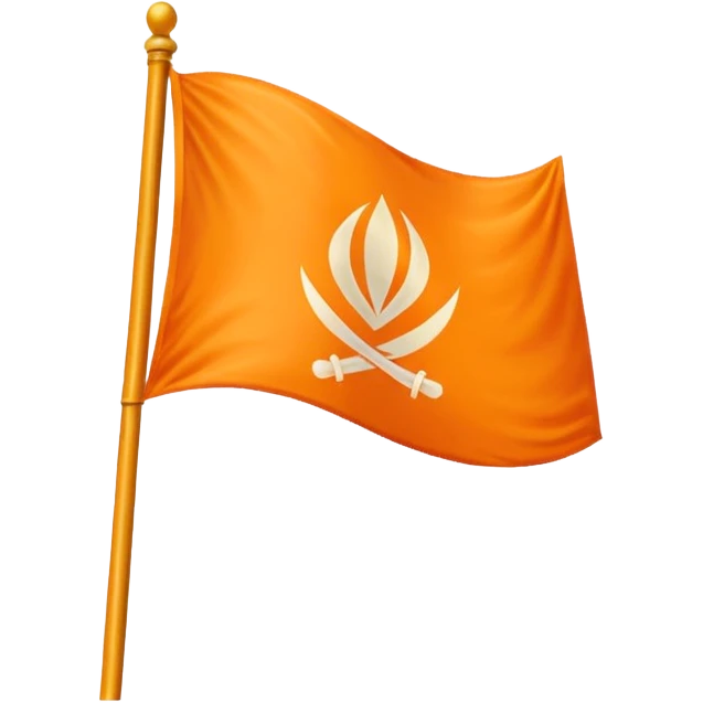 Use orange flag and sikh emoji this 🪯 and make sure emoji fit in Flag  emoji
