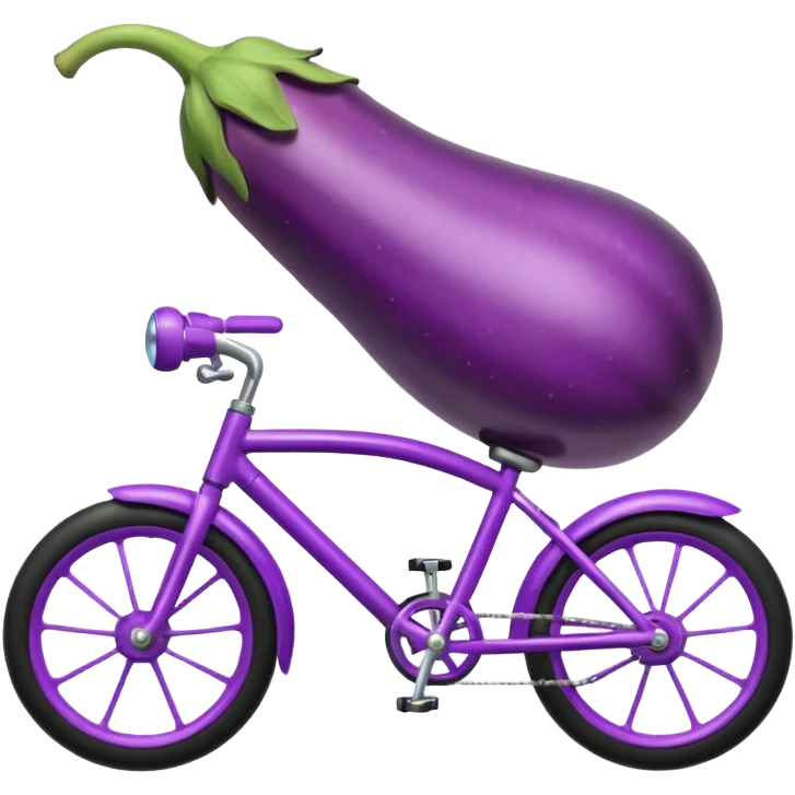 Eggplant on bike  emoji