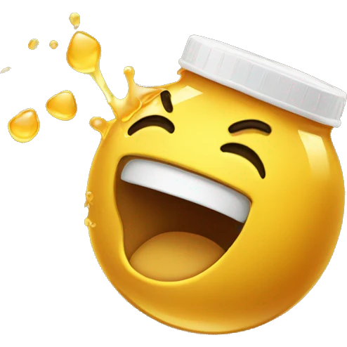 emoji throwing up honey and smiling emoji