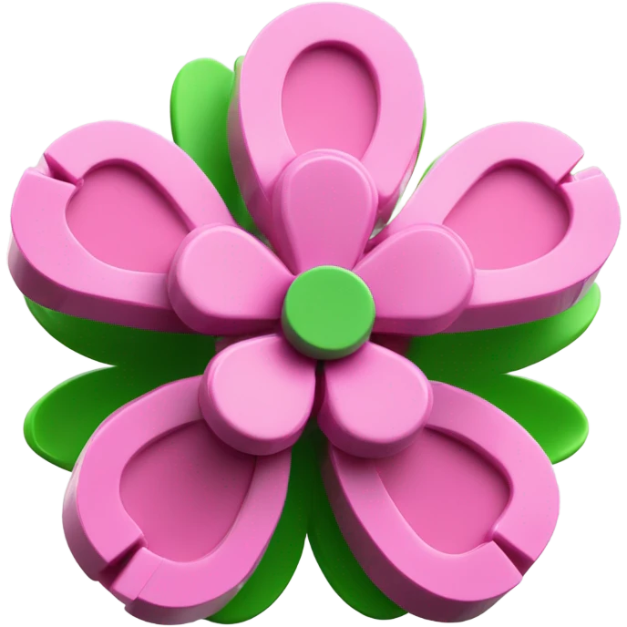 Pink Lego flower emoji