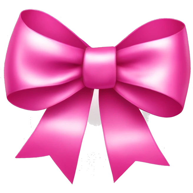 pink shiny bow ribbon  emoji