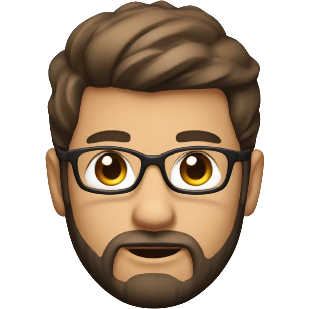 A memoji of a web develer with little beard emoji