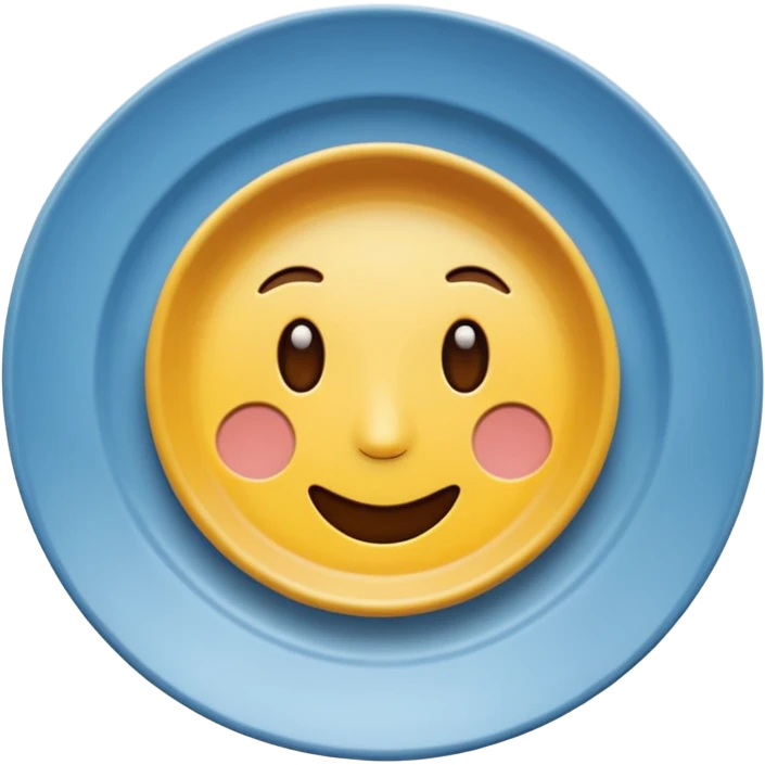 create me an image of ceramic plate emoji emoji