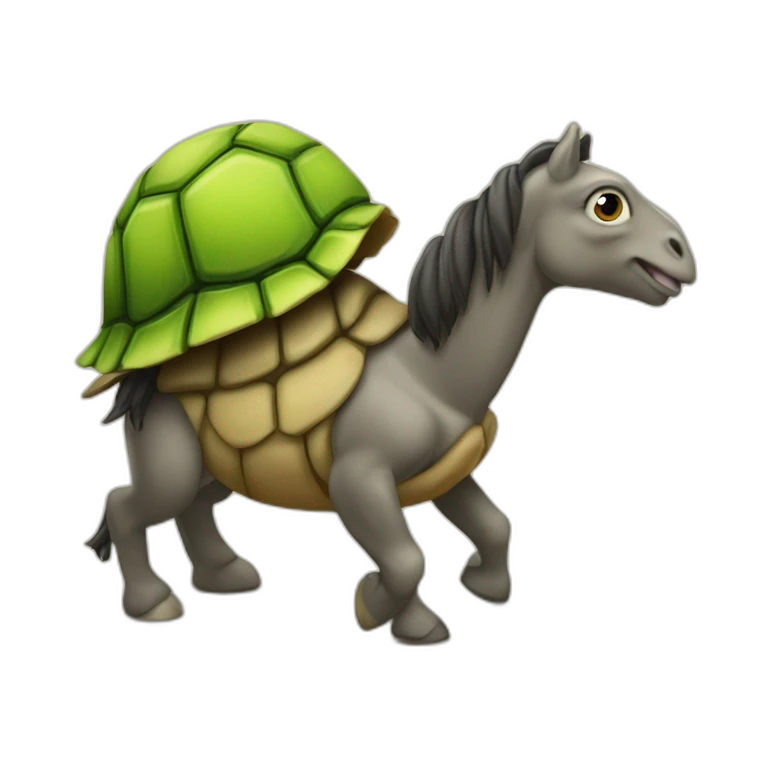 Cheval sur une tortue emoji