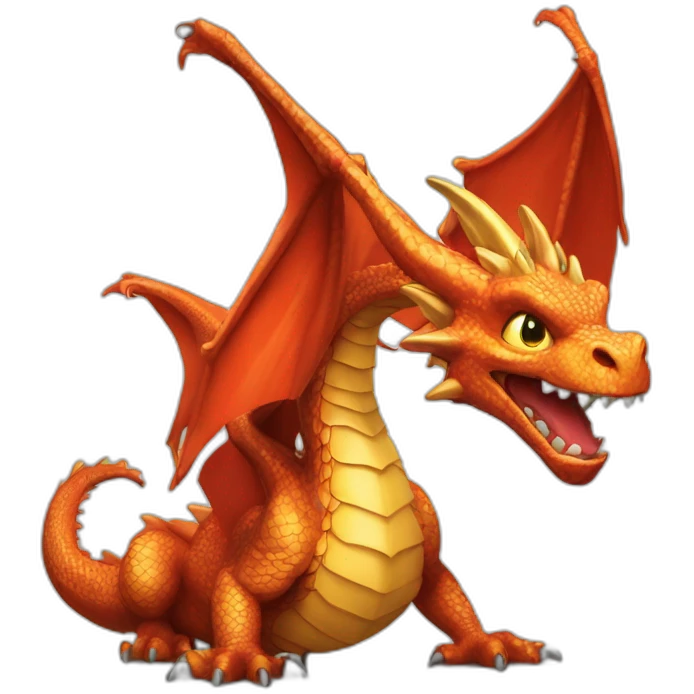 Dragon sur un vempire emoji