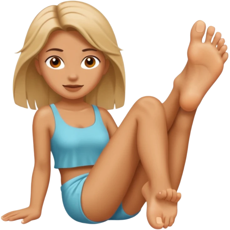 Woman in bare feet emoji