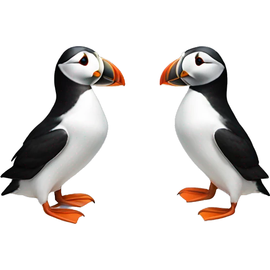 Puffin earring fish emoji
