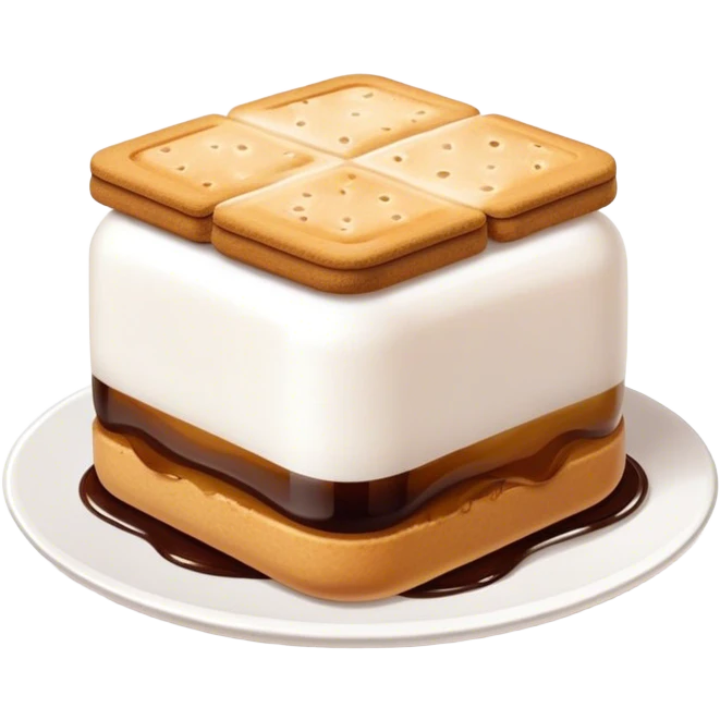 smore type marshmallow with coffee jelly emoji