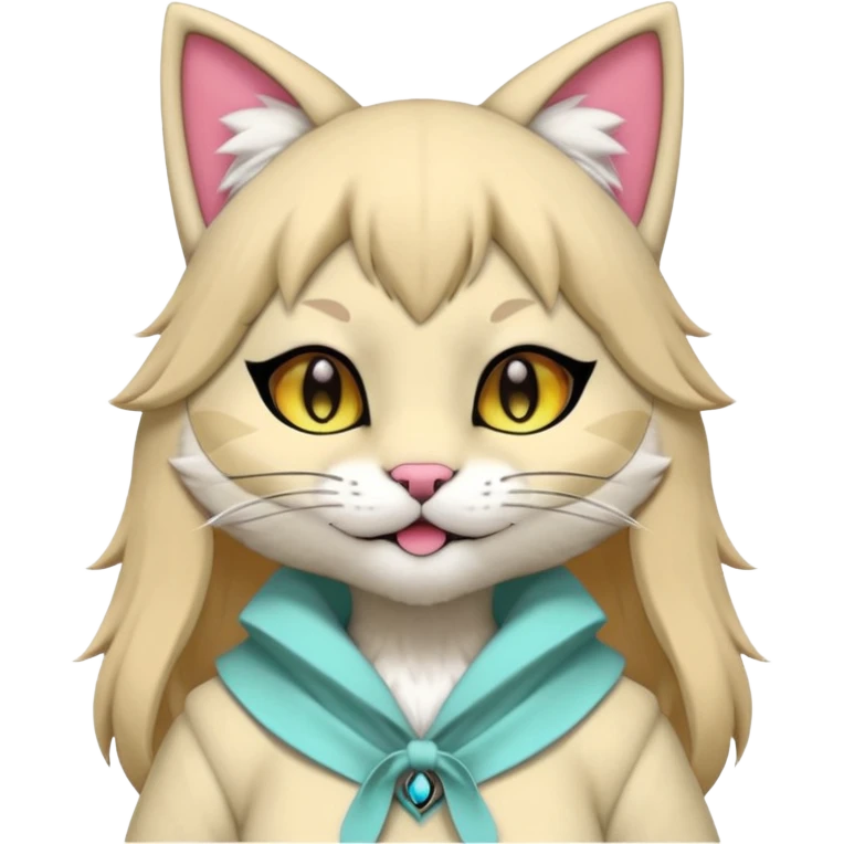 Cool colorful cute Kemonomimi Nekomimi Japanese Anime Kemono Furry Style Neko-Fursuit-furry-fursona emoji