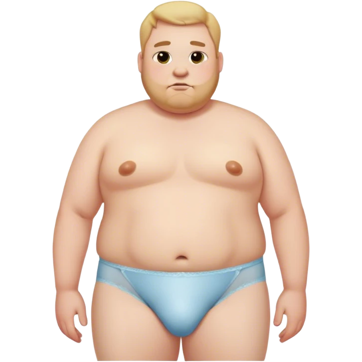 Fat man with underwear  emoji