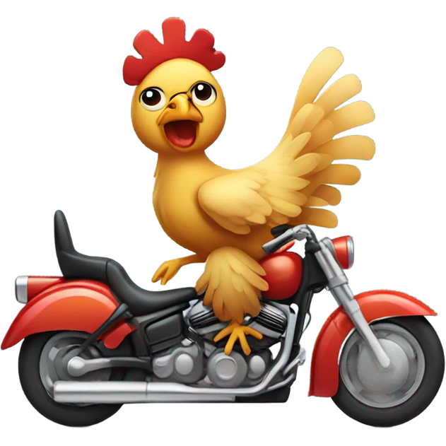 chicken on motorcycle emoji