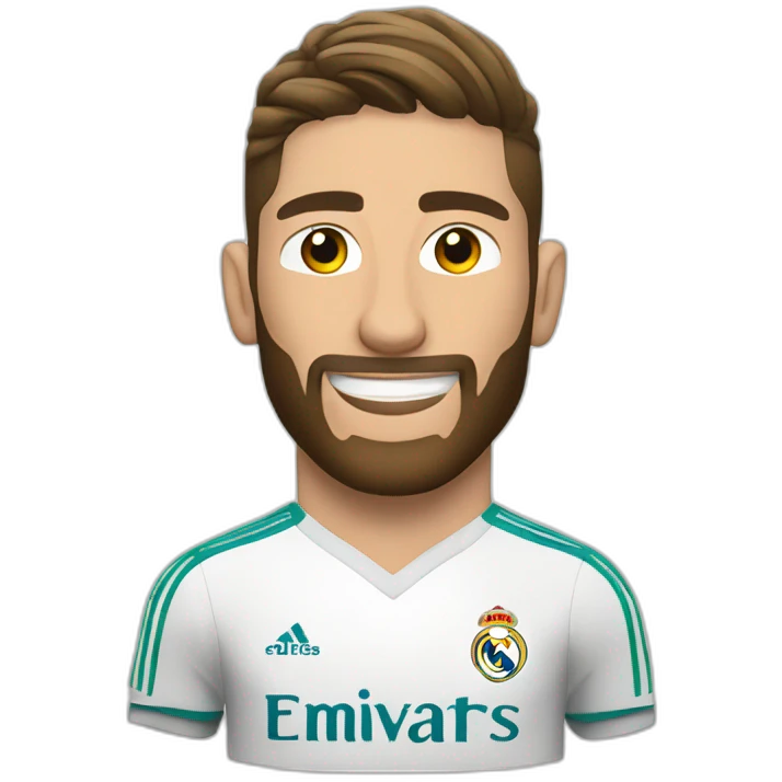 sergio ramos, real madrid, soccer emoji