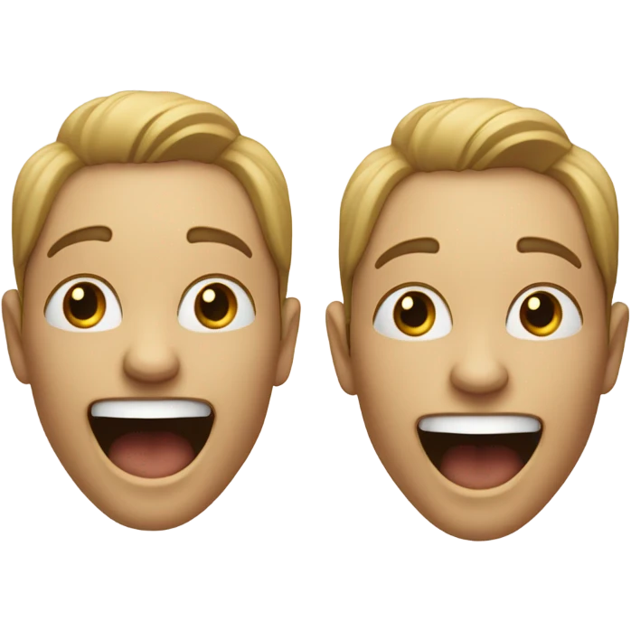 Laughing and sad emoji