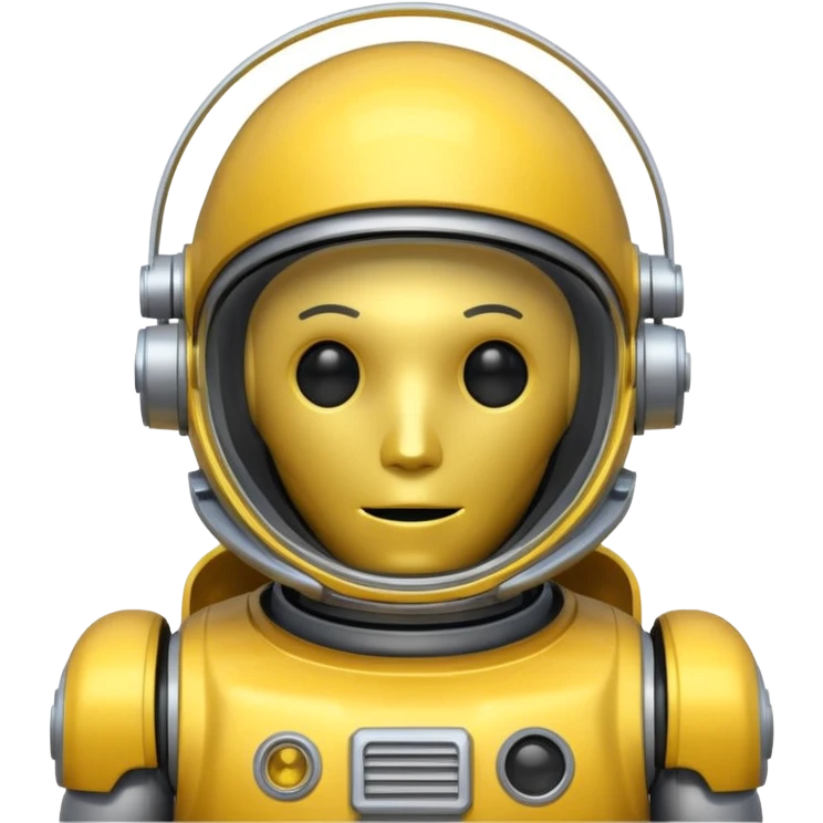 robot with yellow astronaut's helmet  emoji