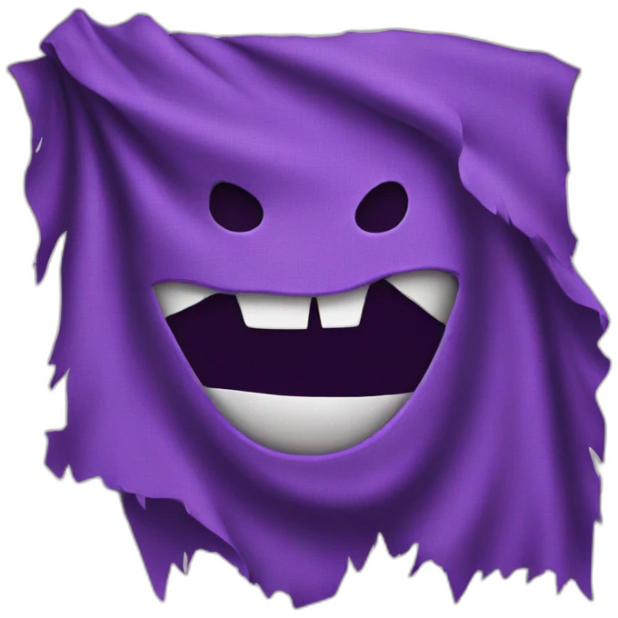 purple ripped cloth emoji