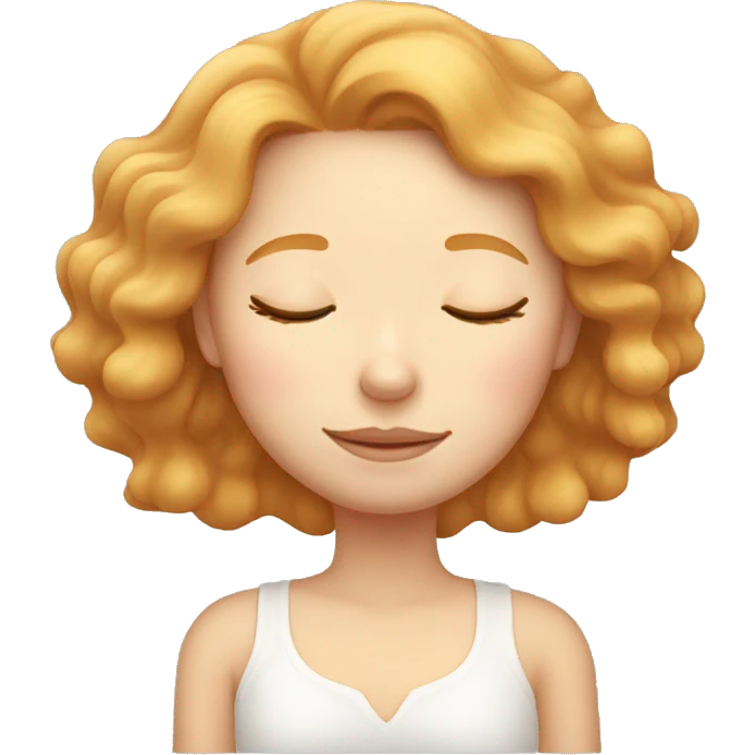 Strawberry blonde girl sleeping  emoji