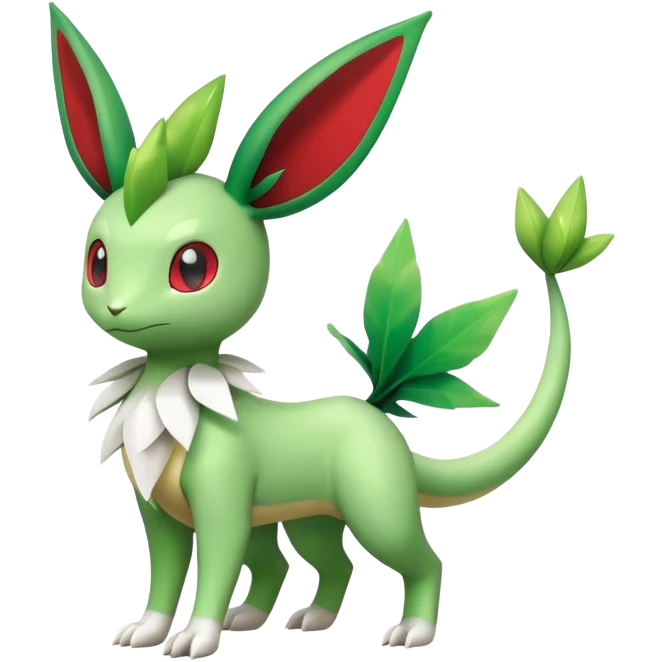 Shiny Flygon-Leafeon-Shaymin-hybrid, full body emoji