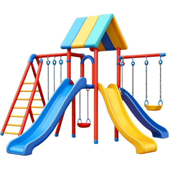 colorful playground with slide and swings emoji