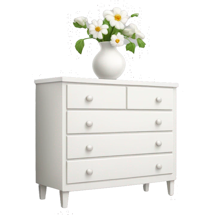 IKEA-white-dresser-with-vase emoji