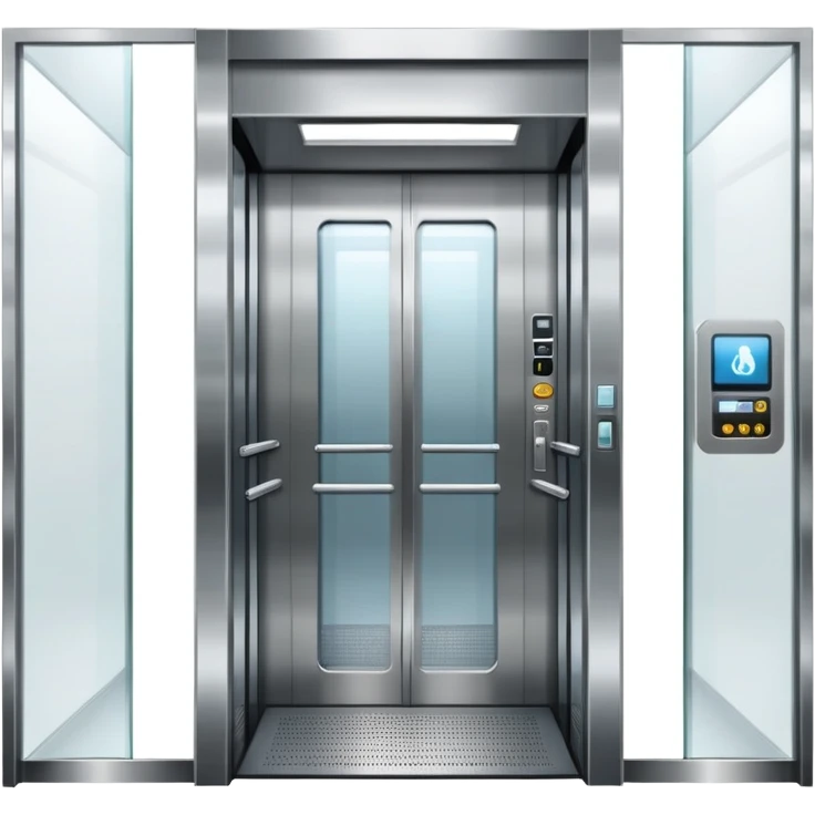 large modern elevator with open doors emoji