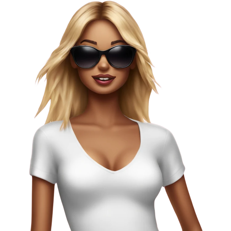 Photo of Victoria secret model posing with sunglasses  emoji