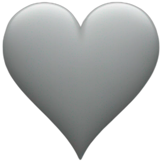 Heart emoji in grey colour  emoji
