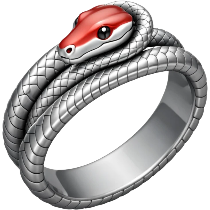 Snake silver ring emoji