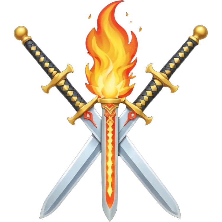 a sword on fire emoji emoji