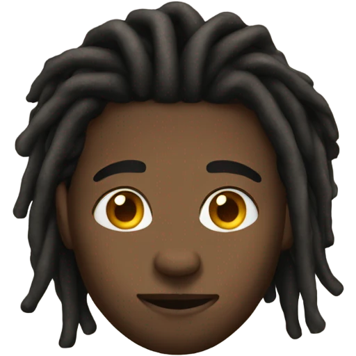Black guy with dreads emoji
