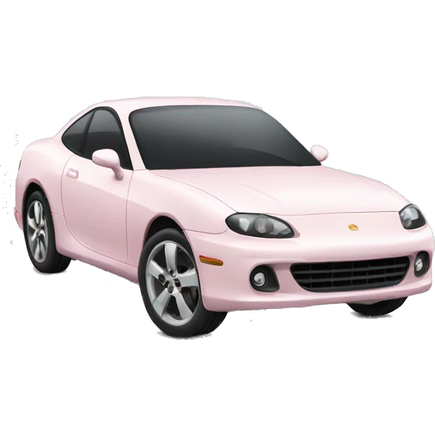 white and light pink car emoji