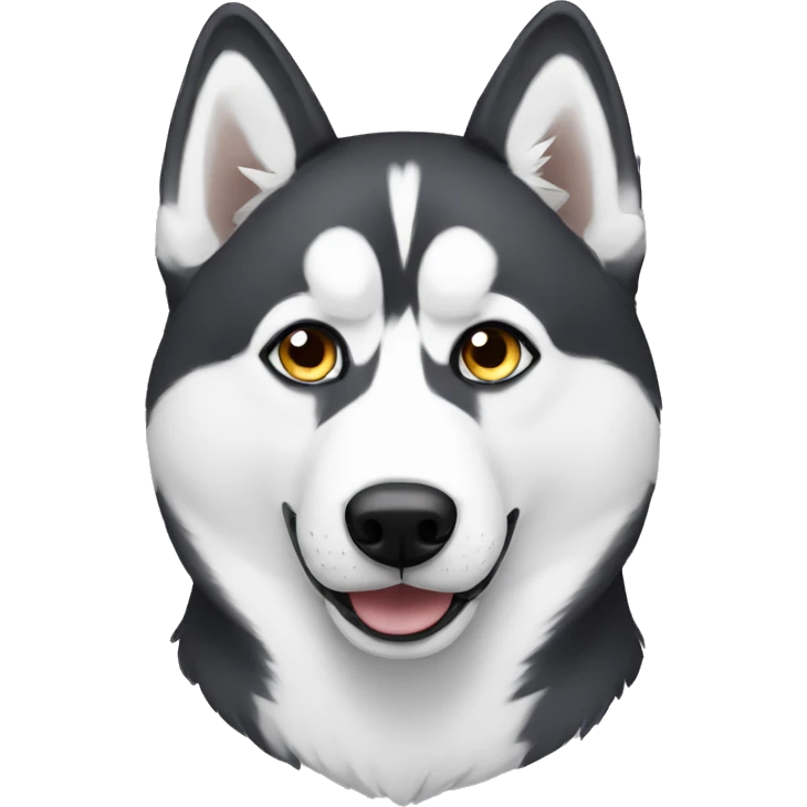No color eyed husky emoji