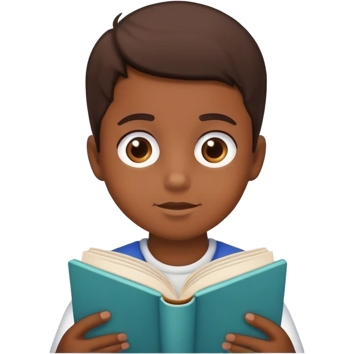 a kid reading a book emoji