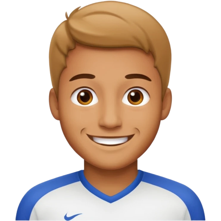 man with white jersey emoji