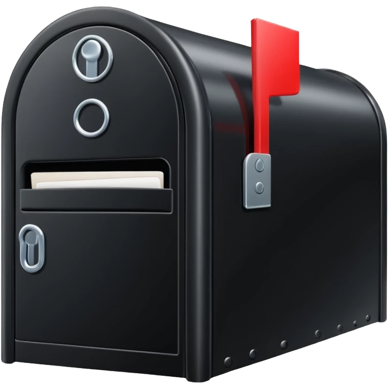 black unified mailbox emoji