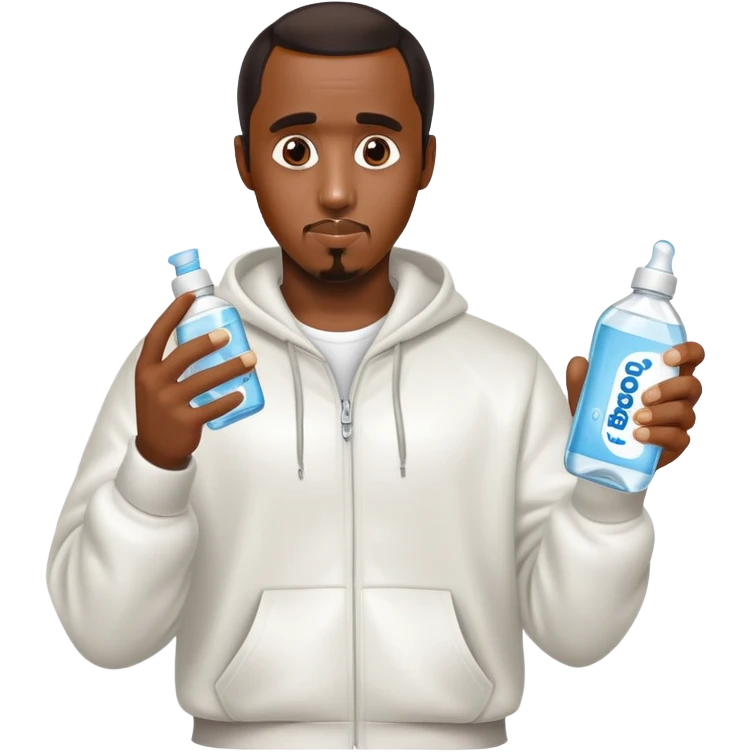 P DIDDY with baby oil in his hand emoji