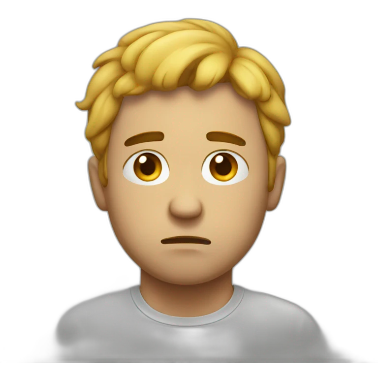 Sad guy emoji