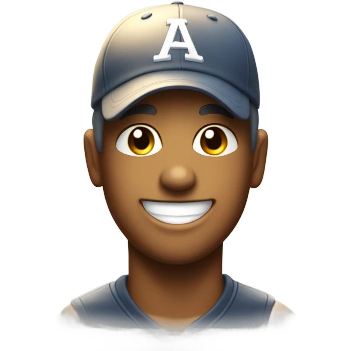 Sunshine with baseball cap on backwards  emoji