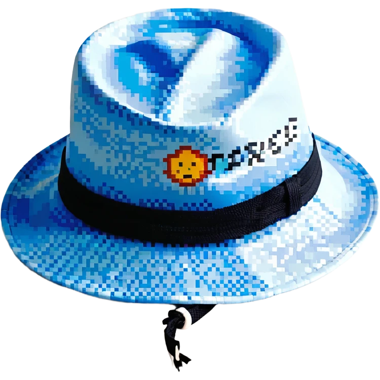 Синяя спортивная панамка со шнурком и надписью SPACEME, no background emoji