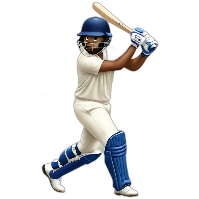 Rolando playing cricket emoji