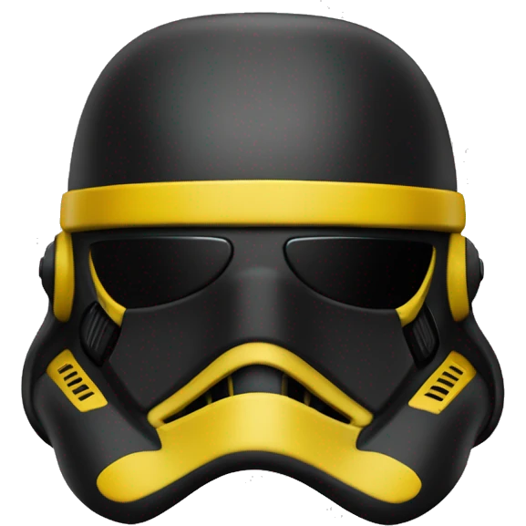 Black and yellow stormtrooper helmet  emoji