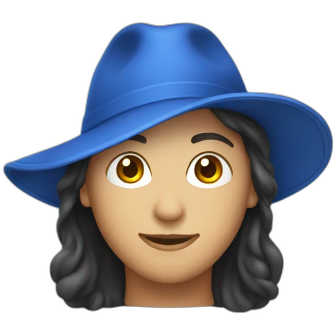 Blue hat emoji