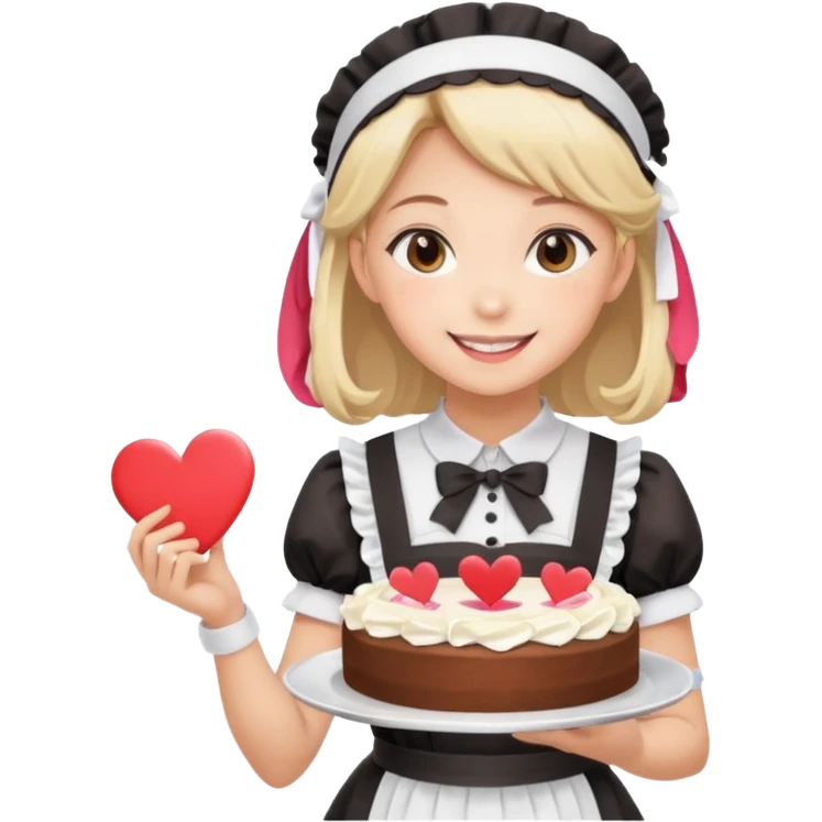 Maid cafe girl emoji