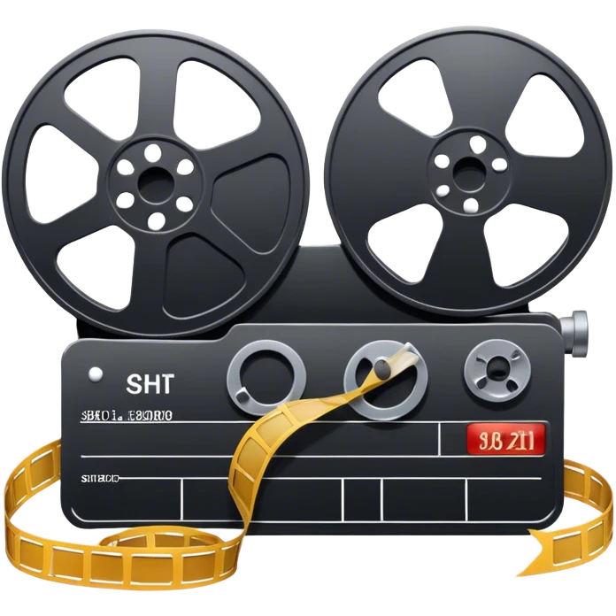 Film reel with shit reels emoji