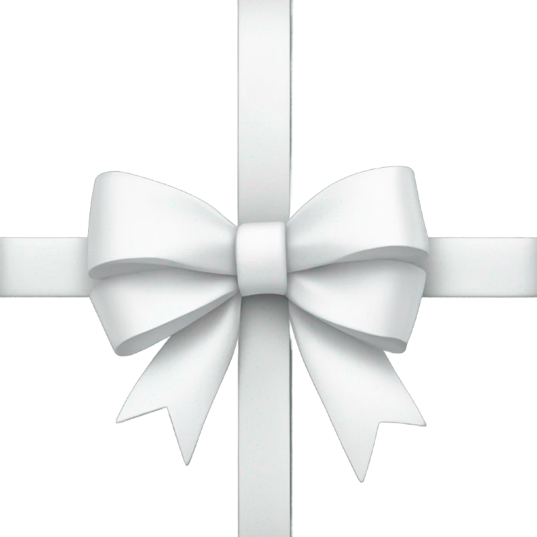 White asthetic clean Christmas bow  emoji