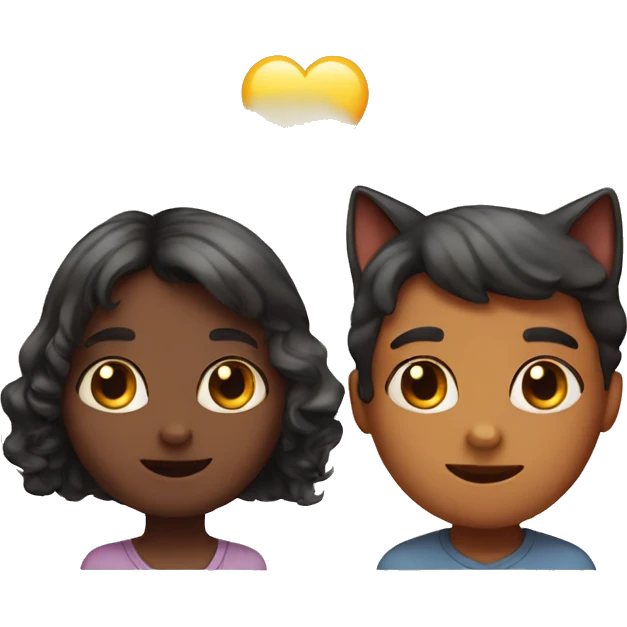 boy cat and girl cat dating emoji