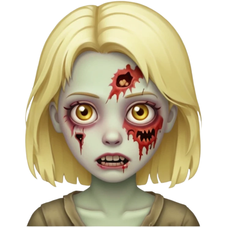 girl zombie with blonde hair emoji