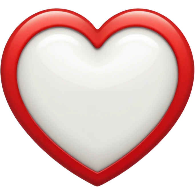 white and red heart emoji